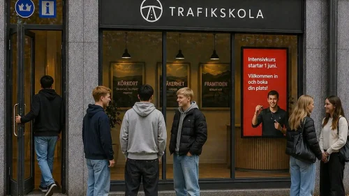Trafikskola, AI-modifierad bild